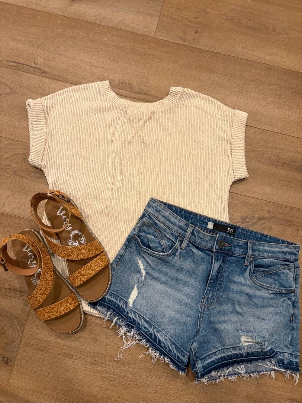 J.O.A. Textured Blouse